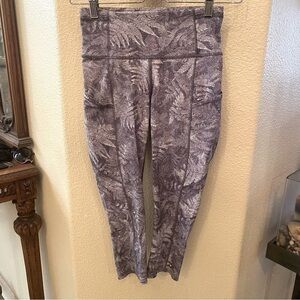 LULULEMON Women Fast & Free Crop Kindred Spirit Alpine White Multi Size 4